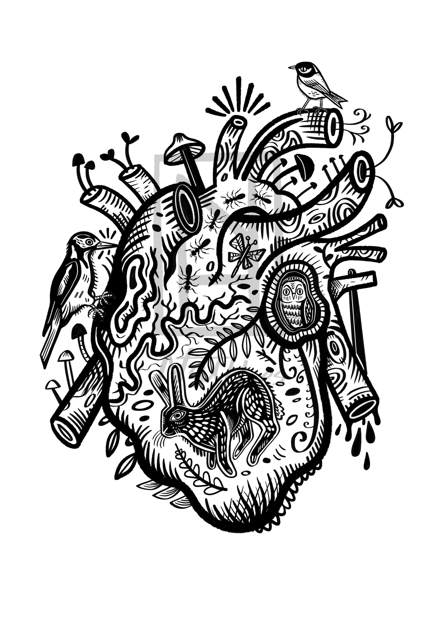 Heart A3 print