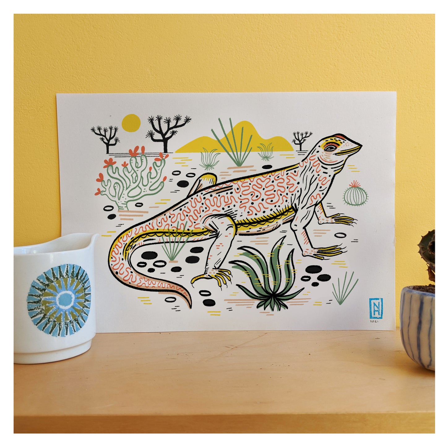 Fringe-toed lizard print